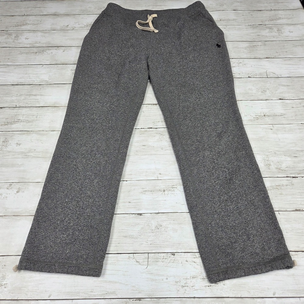 Polo Ralph Lauren Fleece Sweatpants Straight Leg Men S Gray Bungee Hem Pony